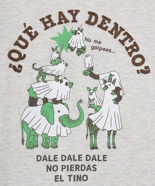 チチカカ（チチカカ）の「おばけアニマル裏起毛フーディー（パーカー・メンズ・ブラック/オートミール・FREE）」の11枚目の写真