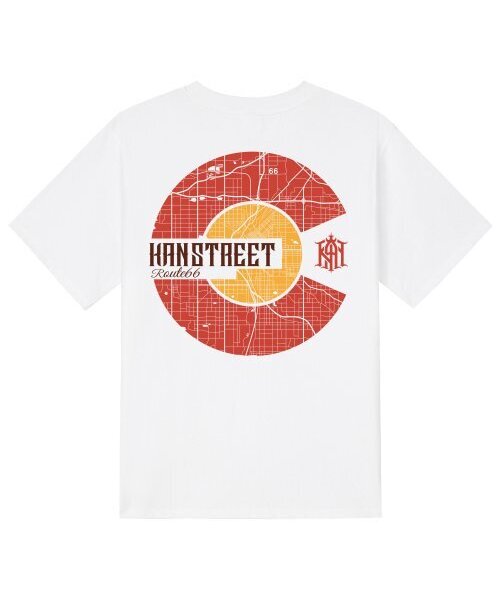 KAN6312(カン6312)の「KTW0083 ルート66 半袖Tシャツ - ホワイト(Tシャツ/カットソー・メンズ・その他・LARGE/MEDIUM/SMALL/X-LARGE)」の1枚目の写真