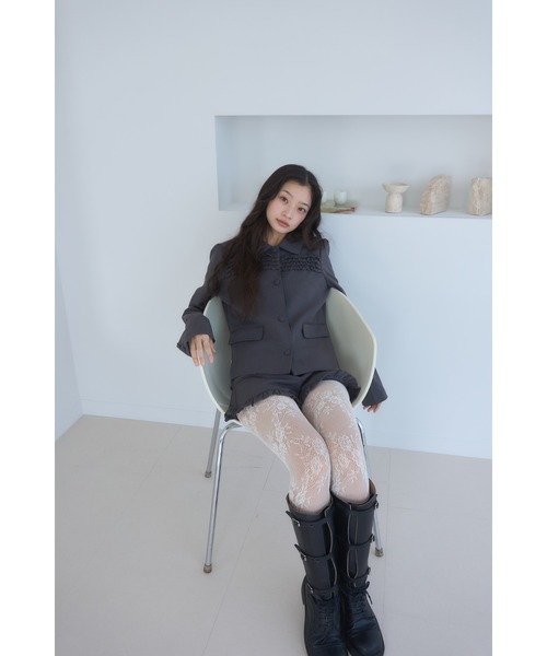 Smyeon(スミョン)の「Frill short pants/フリルデザインショートパンツ(その他パンツ・レディース・ブラック/チャコールグレー・SMALL/MEDIUM)」の10枚目の写真