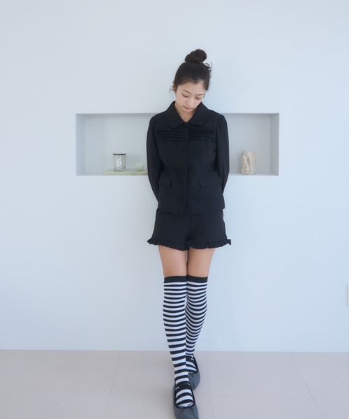 Smyeon(スミョン)の「Frill short pants/フリルデザインショートパンツ(その他パンツ・レディース・ブラック/チャコールグレー・SMALL/MEDIUM)」の20枚目の写真