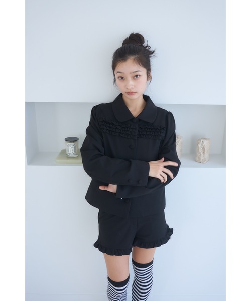 Smyeon(スミョン)の「Frill short pants/フリルデザインショートパンツ(その他パンツ・レディース・ブラック/チャコールグレー・SMALL/MEDIUM)」の22枚目の写真