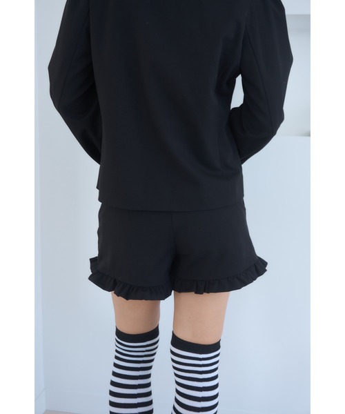 Smyeon(スミョン)の「Frill short pants/フリルデザインショートパンツ(その他パンツ・レディース・ブラック/チャコールグレー・SMALL/MEDIUM)」の7枚目の写真