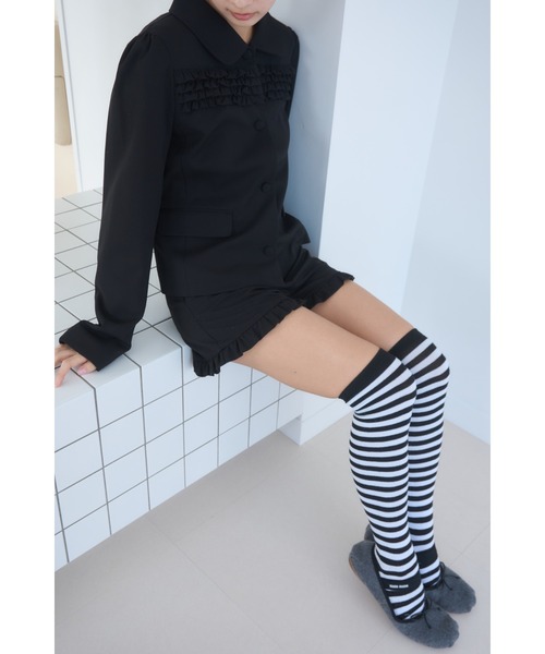 Smyeon(スミョン)の「Frill short pants/フリルデザインショートパンツ(その他パンツ・レディース・ブラック/チャコールグレー・SMALL/MEDIUM)」の21枚目の写真