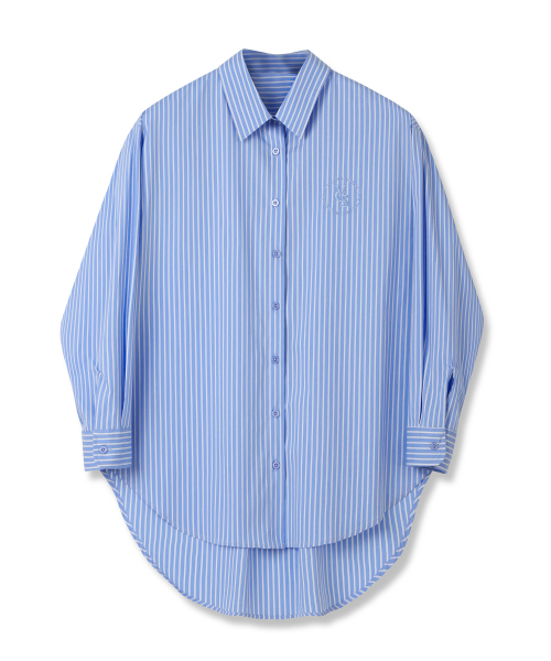 Vivacious(ビバシャス)の「Ciel Unbalance Stripe Shirt - 2COL(シャツ/ブラウス・レディース・スカイブルー/ブルー・SMALL/MEDIUM)」の5枚目の写真