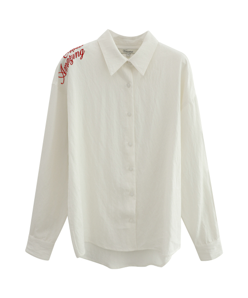 Vivacious(ビバシャス)の「dEpaule Shirt_2Colors(シャツ/ブラウス・レディース・ホワイト×レッド/ホワイト×ブラック・SMALL/MEDIUM)」の5枚目の写真