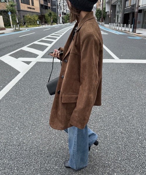 suede dad jacket（テーラードジャケット）｜nananamoe（ナナナモエ