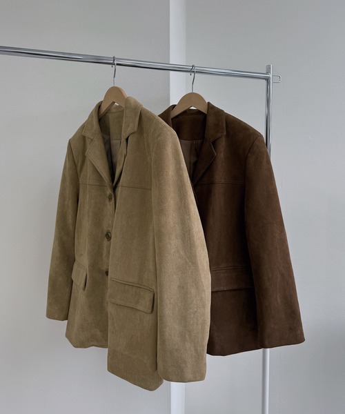 suede dad jacket（テーラードジャケット）｜nananamoe（ナナナモエ