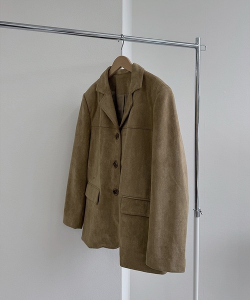 suede dad jacket（テーラードジャケット）｜nananamoe（ナナナモエ