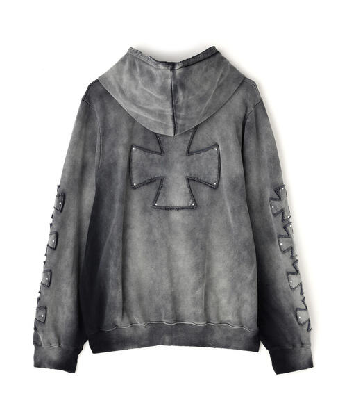 DANKE SCHON（ダンケシェーン）の「DankeSchon/ダンケシェーン/SPRAY PIGMENT SWEAT ZIP HOODIE（パーカー・レディース・ブラック・M/L）」の2枚目の写真