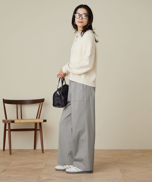green label relaxing（グリーンレーベルリラクシング）の「［size SHORT/TALLあり］オルマイ LI/MIX ベイカー パンツ（その他パンツ・レディース・オフホワイト/ブラック/ライトグレー/ブラウン/ピンク/ベージュ/ネイビー/オリーブ/その他1・SHORT/34/36/38/40/42/44/TALL）」の20枚目の写真