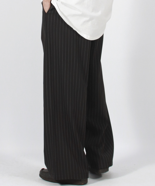 DEMARC(ドゥマーク)の「M SOLID STRIPE WIDE PANTS BLACK(スラックス・メンズ・その他・MEDIUM/LARGE)」の10枚目の写真