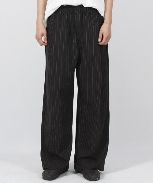 DEMARC(ドゥマーク)の「M SOLID STRIPE WIDE PANTS BLACK(スラックス・メンズ・その他・MEDIUM/LARGE)」の11枚目の写真
