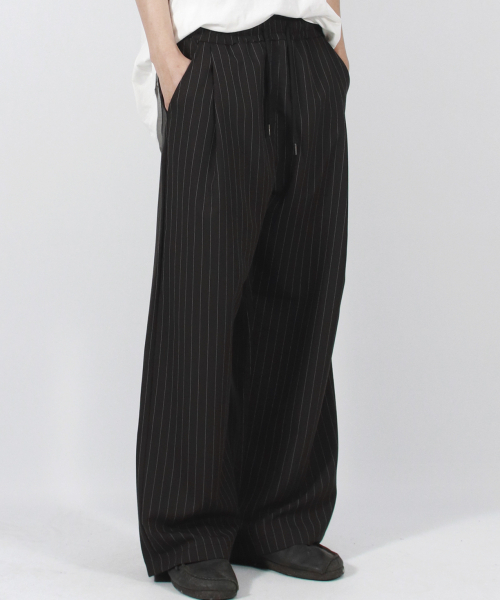 DEMARC(ドゥマーク)の「M SOLID STRIPE WIDE PANTS BLACK(スラックス・メンズ・その他・MEDIUM/LARGE)」の12枚目の写真
