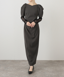 La TOTALITE | レースアームドレープドレス(ドレス)