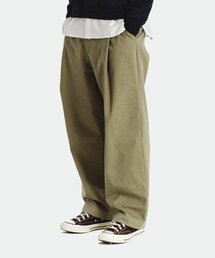 ONE TUCK WIDE PANTS (light khaki)
