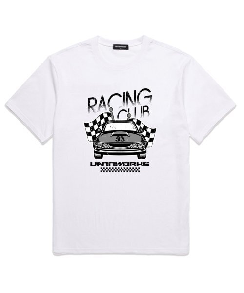 VANNWORKS(バンワークス)の「RACING CLUB オーバーサイズ 半袖Tシャツ (VS0071) ホワイト(Tシャツ/カットソー・レディース・その他・LARGE/MEDIUM/SMALL/X-LARGE/XX-LARGE)」の1枚目の写真