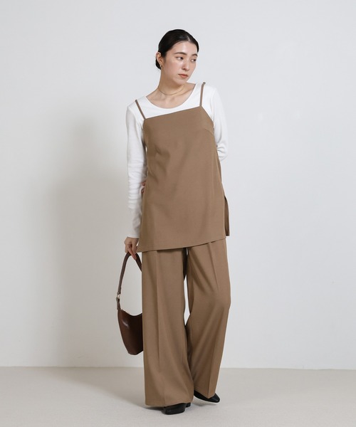 select MOCA（セレクトモカ）の「センタープレスワイドストレートスラックス（スラックス・レディース・ベージュ/ブラウン/ブラック・LARGE/MEDIUM）」の16枚目の写真