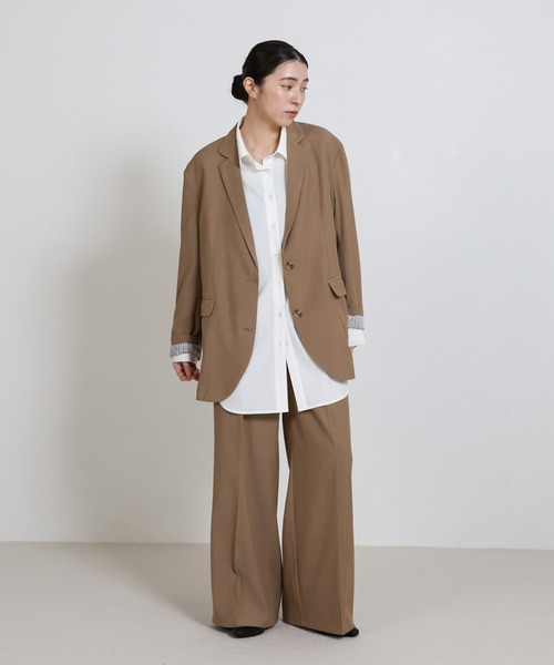 select MOCA（セレクトモカ）の「センタープレスワイドストレートスラックス（スラックス・レディース・ベージュ/ブラウン/ブラック・LARGE/MEDIUM）」の18枚目の写真