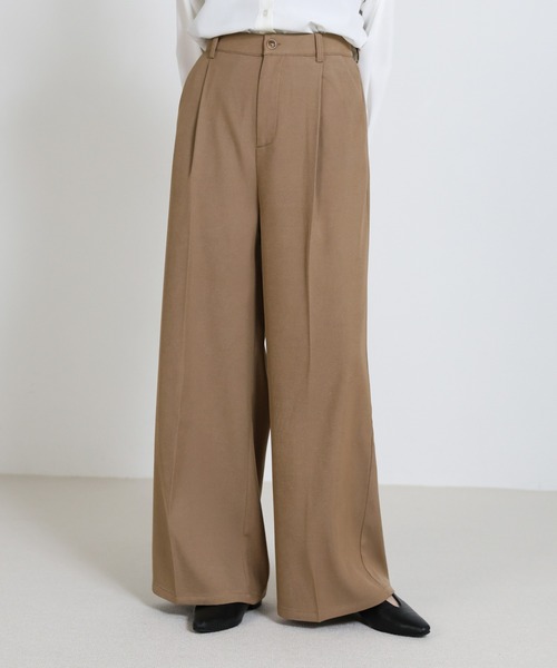 select MOCA（セレクトモカ）の「センタープレスワイドストレートスラックス（スラックス・レディース・ベージュ/ブラウン/ブラック・LARGE/MEDIUM）」の12枚目の写真