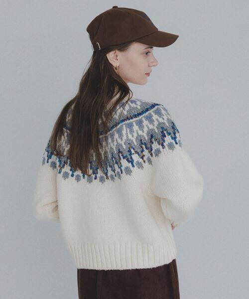 URBAN RESEARCH Sonny Label（アーバンリサーチサニーレーベル）の「ハーフZIP求心ノルディック柄ニット（ニット/セーター・レディース・ホワイト系その他/ピンク系その他/ブラウン系その他・FREE）」の17枚目の写真