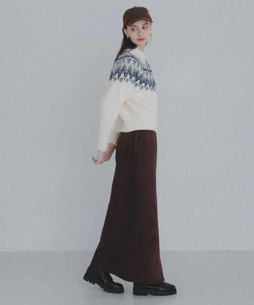 URBAN RESEARCH Sonny Label（アーバンリサーチサニーレーベル）の「ハーフZIP求心ノルディック柄ニット（ニット/セーター・レディース・ホワイト系その他/ピンク系その他/ブラウン系その他・FREE）」の19枚目の写真