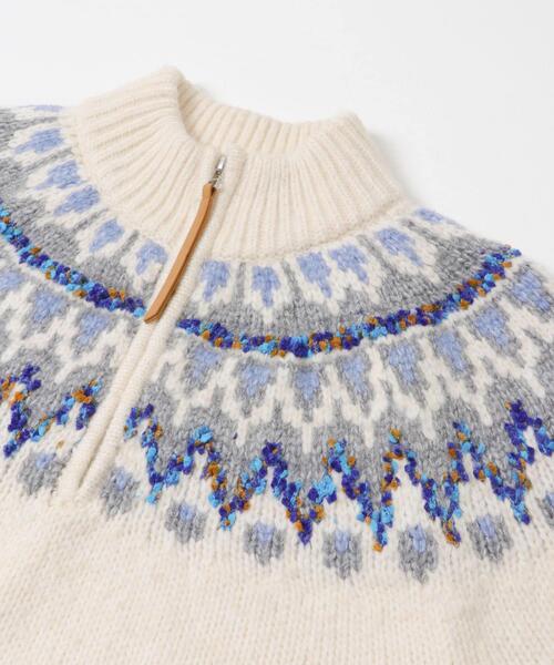 URBAN RESEARCH Sonny Label（アーバンリサーチサニーレーベル）の「ハーフZIP求心ノルディック柄ニット（ニット/セーター・レディース・ホワイト系その他/ピンク系その他/ブラウン系その他・FREE）」の21枚目の写真