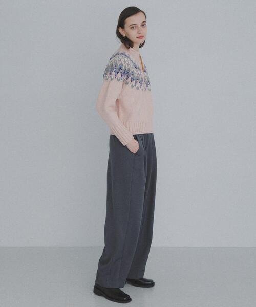 URBAN RESEARCH Sonny Label（アーバンリサーチサニーレーベル）の「ハーフZIP求心ノルディック柄ニット（ニット/セーター・レディース・ホワイト系その他/ピンク系その他/ブラウン系その他・FREE）」の8枚目の写真