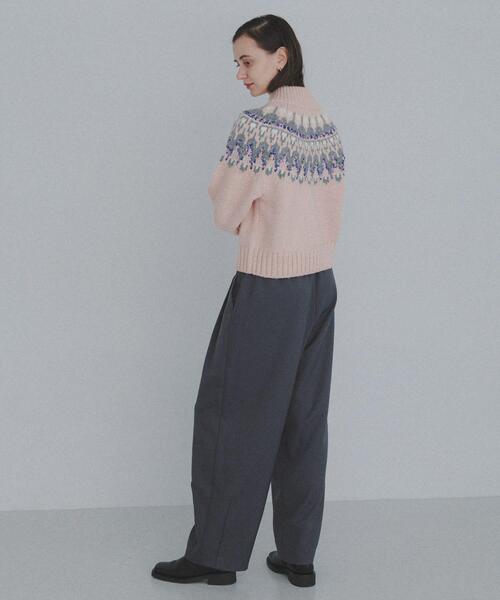 URBAN RESEARCH Sonny Label（アーバンリサーチサニーレーベル）の「ハーフZIP求心ノルディック柄ニット（ニット/セーター・レディース・ホワイト系その他/ピンク系その他/ブラウン系その他・FREE）」の9枚目の写真