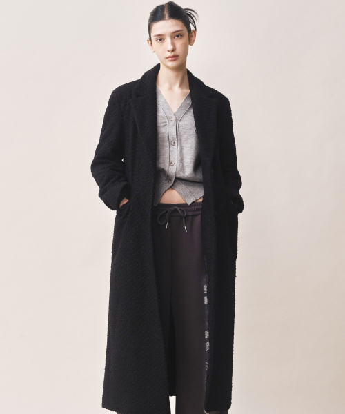 NICK&NICOLE(ニックアンドニコール)の「CLASSIC WOOL LONG TAILORED COAT_BLACK(チェスターコート・レディース・その他・FREE)」の3枚目の写真
