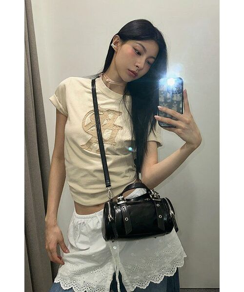 SAND MUSEUM（サンドミュージアム）の「OAK BAG MINI [Crack Black]（メッセンジャーバッグ・レディース・その他・FREE）」の5枚目の写真