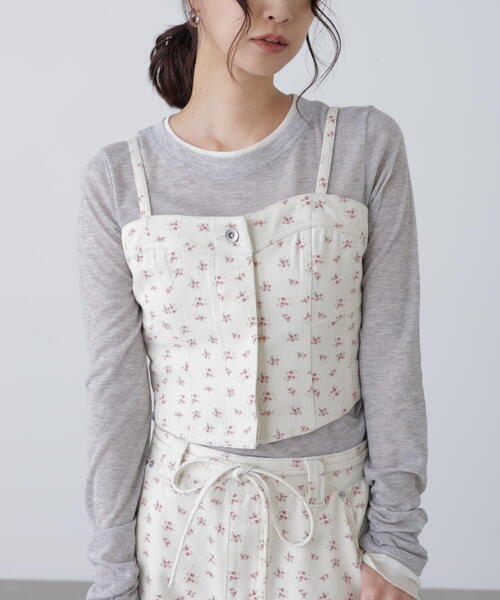 FREE'S MART(フリーズマート)の「◆パネル切り替えデニムビスチェ(シャツ/ブラウス・レディース・ホワイト系その他/ブルー系その他/ワンウォッシュ・FREE)」の14枚目の写真