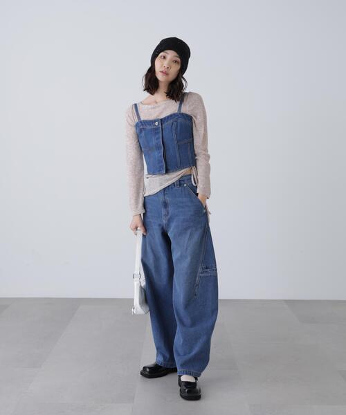 FREE'S MART（フリーズマート）の「◆パネル切り替えデニムビスチェ（シャツ/ブラウス・レディース・ワンウォッシュ/ブルー系その他/ホワイト系その他/ホワイト系その他2・FREE）」の11枚目の写真