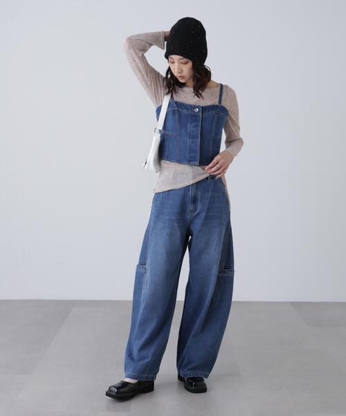 FREE'S MART（フリーズマート）の「◆パネル切り替えデニムビスチェ（シャツ/ブラウス・レディース・ワンウォッシュ/ブルー系その他/ホワイト系その他/ホワイト系その他2・FREE）」の12枚目の写真