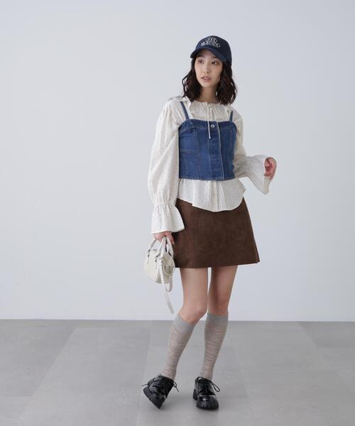 FREE'S MART（フリーズマート）の「◆パネル切り替えデニムビスチェ（シャツ/ブラウス・レディース・ワンウォッシュ/ブルー系その他/ホワイト系その他/ホワイト系その他2・FREE）」の14枚目の写真