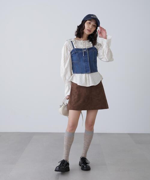 FREE'S MART（フリーズマート）の「◆パネル切り替えデニムビスチェ（シャツ/ブラウス・レディース・ワンウォッシュ/ブルー系その他/ホワイト系その他/ホワイト系その他2・FREE）」の16枚目の写真