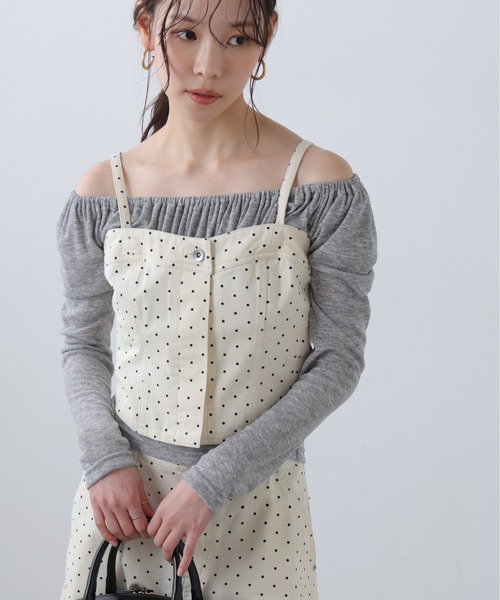 FREE'S MART（フリーズマート）の「◆パネル切り替えデニムビスチェ（シャツ/ブラウス・レディース・ワンウォッシュ/ブルー系その他/ホワイト系その他/ホワイト系その他2・FREE）」の3枚目の写真