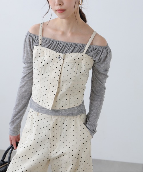 FREE'S MART（フリーズマート）の「◆パネル切り替えデニムビスチェ（シャツ/ブラウス・レディース・ワンウォッシュ/ブルー系その他/ホワイト系その他/ホワイト系その他2・FREE）」の8枚目の写真