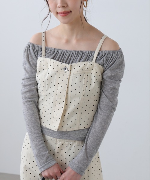 FREE'S MART（フリーズマート）の「◆パネル切り替えデニムビスチェ（シャツ/ブラウス・レディース・ワンウォッシュ/ブルー系その他/ホワイト系その他/ホワイト系その他2・FREE）」の9枚目の写真