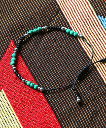 KND（ケイエヌディ）の「Black &amp; Green Turquoise Bead Bracelet（ブレスレット）」
