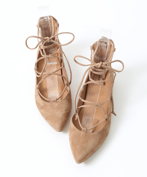 PICHE ABAHOUSE（ピシェ アバハウス）の「bianc ギリーフラットシューズ（パンプス・レディース・オレンジ/ベージュ/ブラック・39/38/36/37/35/34/40）」の2枚目の写真