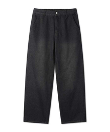 BLACKBROWN（ブラックブラウン）の「ワイドフィットバンディングデニムパンツ [WASHED BLACK]（デニムパンツ）」