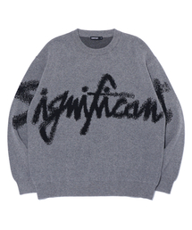 SIGNIFICANT（シグニフィカント）の「ストリートレタリングジャカードニット LP9SU936_MELANGE GREY（ニット/セーター）」