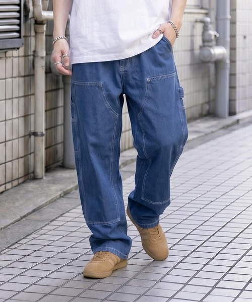 セール】【MAISON CLUB】VINTAGE WASHED Recycled Denim DOUBLE KNEE