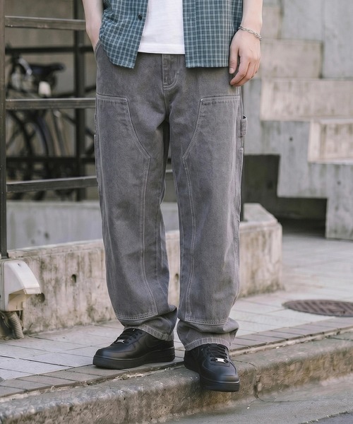 セール】【MAISON CLUB】VINTAGE WASHED Recycled Denim DOUBLE KNEE