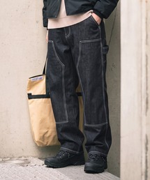 【MAISON CLUB】VINTAGE WASHED Recycled Denim DOUBLE KNEE WORK PANTS /ヴィンテージウォッシュリサイクルデニムパンツ ダブルニー