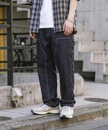 【MAISON CLUB】VINTAGE WASHED Recycled Denim DOUBLE KNEE WORK PANTS /ヴィンテージウォッシュリサイクルデニムパンツ ダブルニー