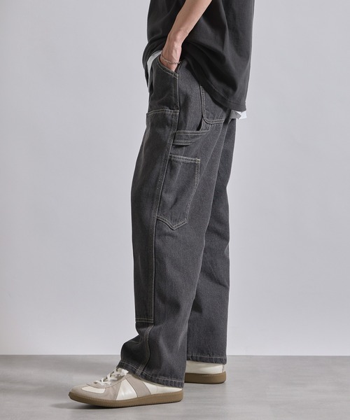 MAISON CLUB(メゾンクラブ)の「【MAISON CLUB】VINTAGE WASHED Recycled Denim DOUBLE KNEE WORK PANTS /ヴィンテージウォッシュリサイクルデニムパンツ ダブルニー(デニムパンツ・メンズ・ブラック/サックスブルー/ネイビー/グレー/ブラック系その他2・L/M/XL)」の17枚目の写真
