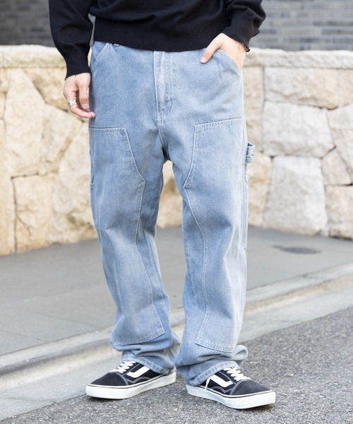 MAISON CLUB(メゾンクラブ)の「【MAISON CLUB】VINTAGE WASHED Recycled Denim DOUBLE KNEE WORK PANTS /ヴィンテージウォッシュリサイクルデニムパンツ ダブルニー(デニムパンツ・メンズ・ブラック/サックスブルー/ネイビー/グレー/ブラック系その他2・L/M/XL)」の12枚目の写真