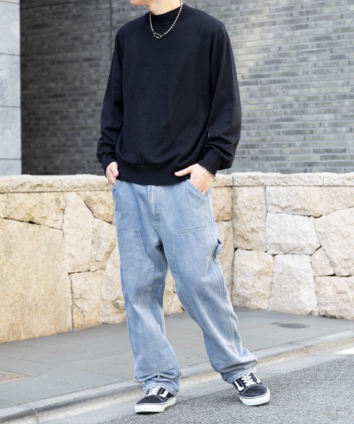 MAISON CLUB(メゾンクラブ)の「【MAISON CLUB】VINTAGE WASHED Recycled Denim DOUBLE KNEE WORK PANTS /ヴィンテージウォッシュリサイクルデニムパンツ ダブルニー(デニムパンツ・メンズ・ブラック/サックスブルー/ネイビー/グレー/ブラック系その他2・L/M/XL)」の14枚目の写真