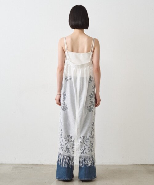 LOUNGEDRESS（ラウンジドレス）の「レースキャミワンピース（ワンピース・レディース・オフホワイト/ブラック・FREE）」の9枚目の写真